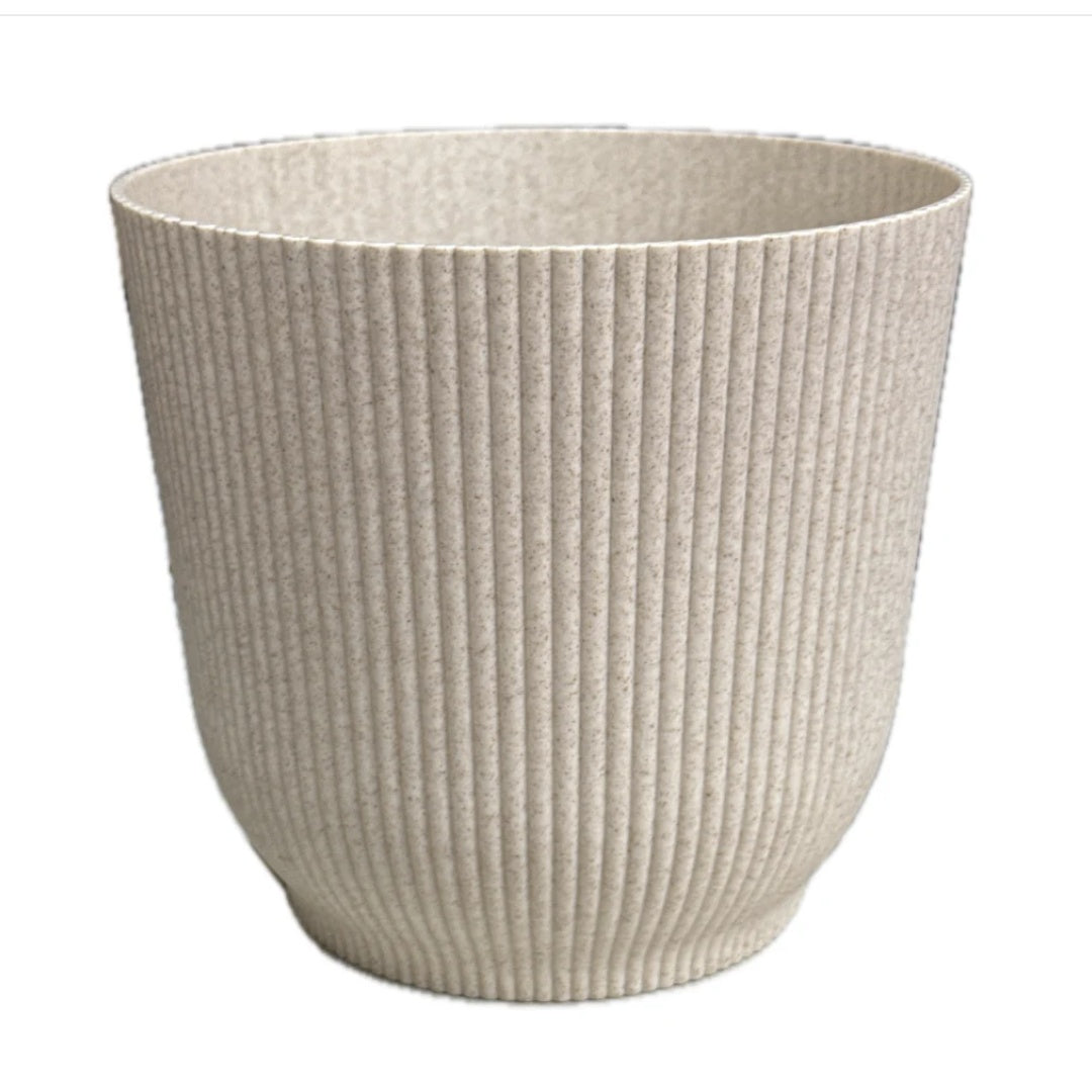 Vertical Stripe Cover Pot - Corn